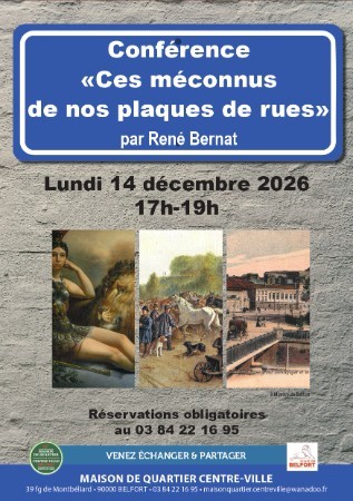 Actualité MQCV Belfort – «Ces méconnus de nos plaques de rues»