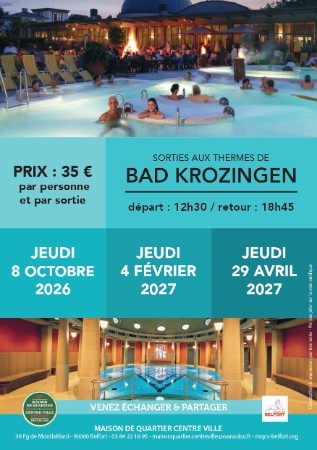 Actualité MQCV Belfort – Sorties aux thermes 2026-2027